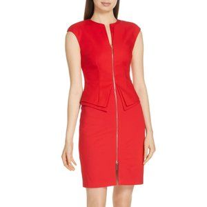 Ted Baker Structured Zip Peplum Dress NWT